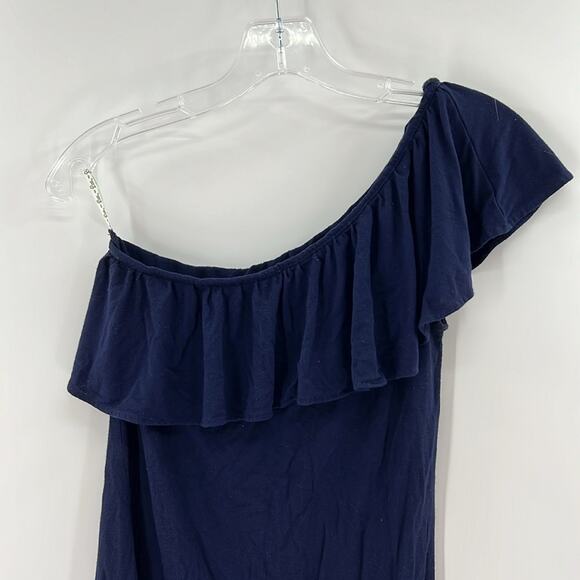 Lilly Pulitzer Women's Neveah Ruffle One Shoulder Top - Navy - XS - Picture 3 of 9